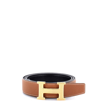 Hermes Constance Reversible Belt Leather with Guilloche Hardware Medium