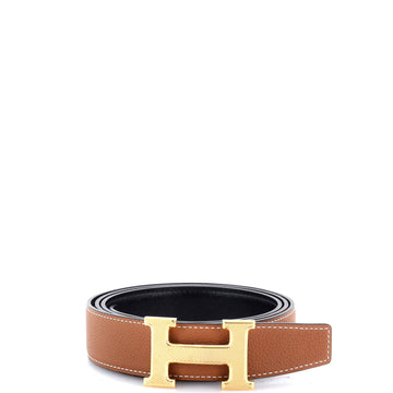 Hermes Constance Reversible Belt Leather with Guilloche Hardware Medium