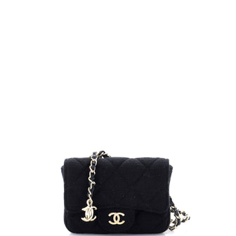 Chanel Classic Flap Chain Belt Bag Quilted Jersey Mini