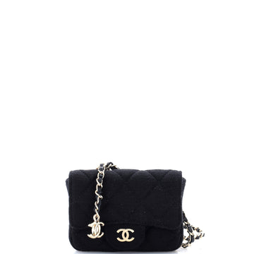 Chanel Classic Flap Chain Belt Bag Quilted Jersey Mini