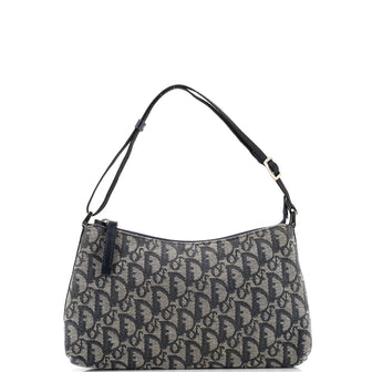 Christian Dior Vintage Trotter Pochette Shoulder Bag Diorissimo Canvas Small
