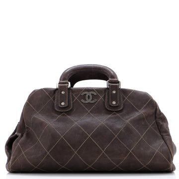 Chanel Outdoor Ligne Doctor Bag Quilted Caviar Large