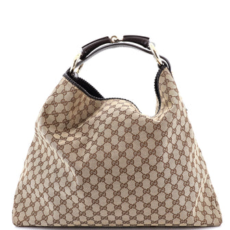 Gucci Horsebit Hobo GG Canvas Large