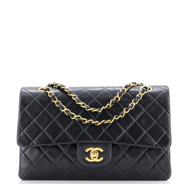 Chanel Vintage Classic Double Flap Bag Quilted Lambskin Medium
