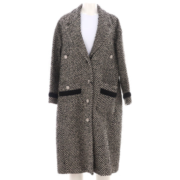 Gucci Women's Button Up Belted Long Coat Tweed