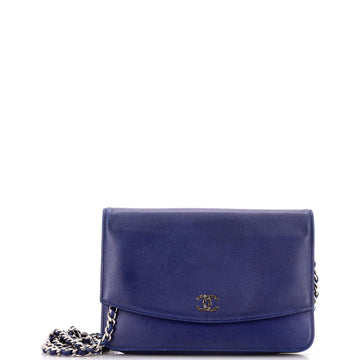 Chanel Sevruga Wallet on Chain Caviar