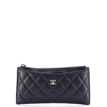 Chanel Classic Zip Pouch Quilted Caviar Long