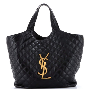 Saint Laurent Icare Shopping Tote Quilted Leather Maxi