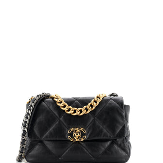 Chanel 19 Flap Bag Quilted Leather Large