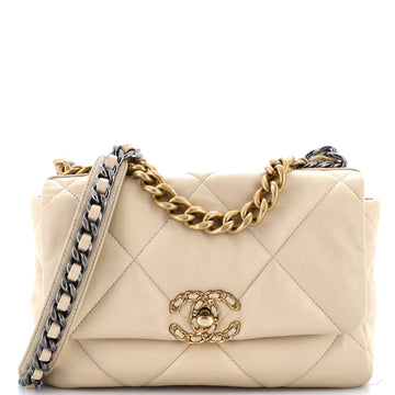 Chanel 19 Flap Bag Quilted Leather Medium