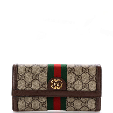 Gucci Ophidia Continental Wallet GG Coated Canvas