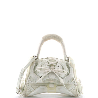 Balenciaga SneakerHead Top Handle Bag Mesh and Faux Leather Small