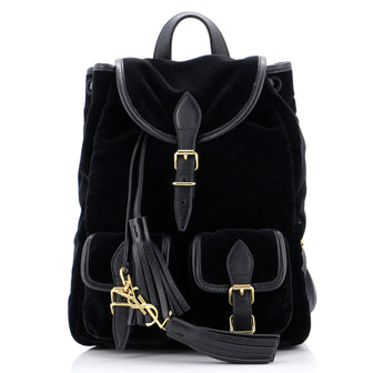Saint Laurent Festival Backpack Velvet Small