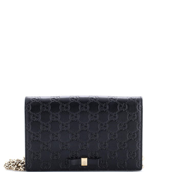 Gucci Signature Wallet on Chain Guccissima Leather