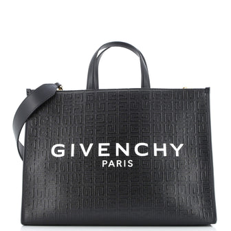 Givenchy G-Tote 4G Embossed Coated Canvas Medium
