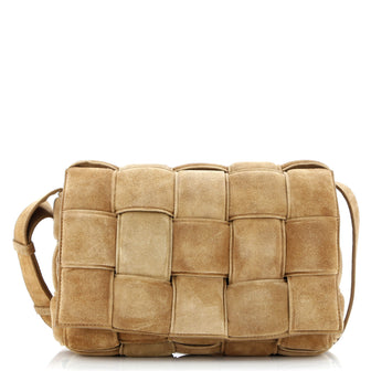 Bottega Veneta Cassette Crossbody Bag Padded Maxi Intrecciato Suede