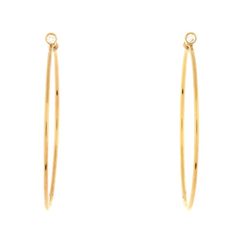 Tiffany & Co. Elsa Peretti Diamond Hoop Earrings 18K Rose Gold with Diamonds