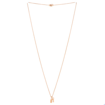 Louis Vuitton Lockit Pendant Necklace 18K Rose Gold