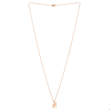 Louis Vuitton Lockit Pendant Necklace 18K Rose Gold
