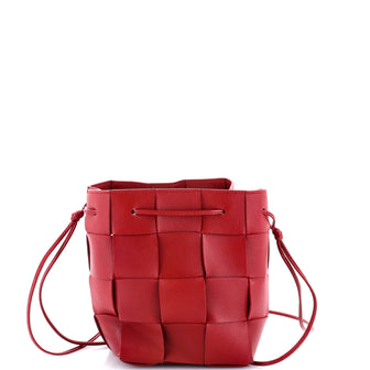 Bottega Veneta Cassette Bucket Bag Maxi Intrecciato Leather Small