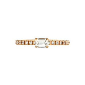 Cartier Etincelle de Cartier Ring 18K Yellow Gold with Princess Cut Diamond and Pave Diamonds