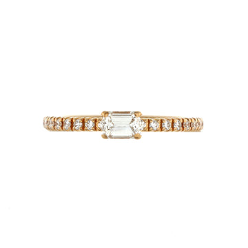 Cartier Etincelle de Cartier Ring 18K Yellow Gold with Princess Cut Diamond and Pave Diamonds