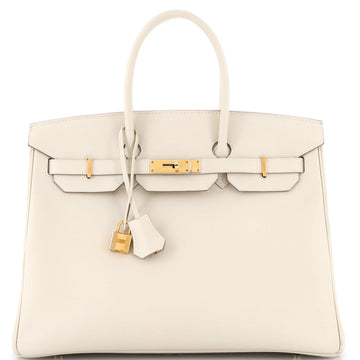 Hermes Birkin Handbag Light Epsom with Rose Gold Hardware 35