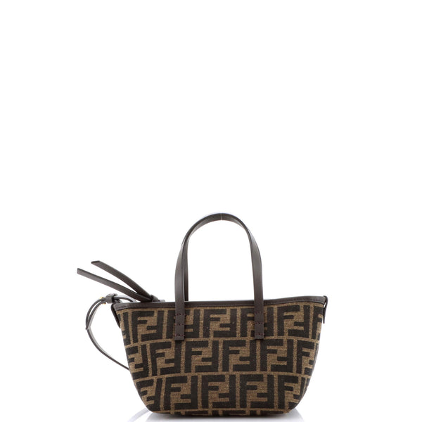 Fendi Roll Tote Zucca Jacquard Mini Brown 33459842