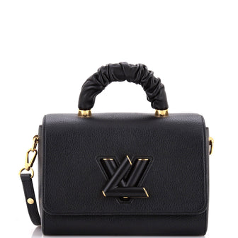 Louis Vuitton Twist Scrunchie Top Handle Bag Leather MM