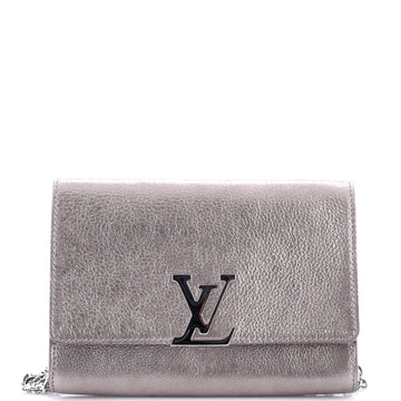 Louis Vuitton Chain Louise Clutch Leather GM