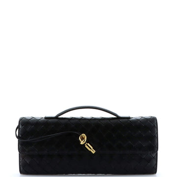 Bottega Veneta Andiamo Top Handle Clutch Intrecciato Nappa Long
