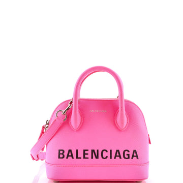 Balenciaga Logo Ville Bag Leather XXS