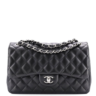 Chanel Classic Double Flap Bag Quilted Lambskin Jumbo