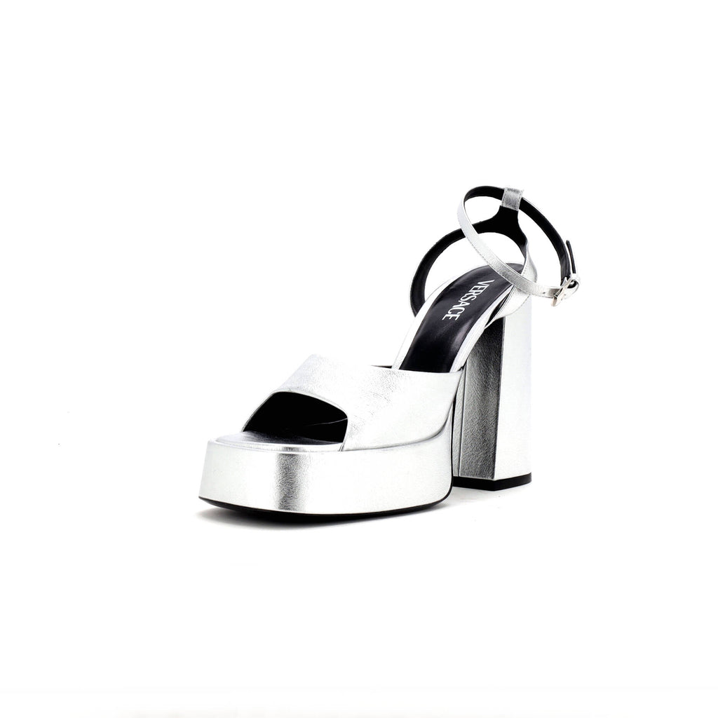 Versace Women's Medusa Aeternitas Platform Sandals Leather 334722