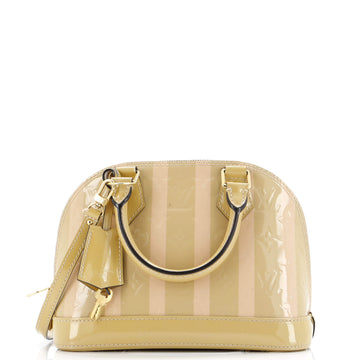 Louis Vuitton Alma Handbag Limited Edition Monogram Vernis Rayures BB