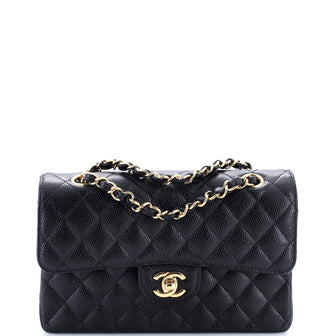Chanel Classic Double Flap Bag Quilted Caviar Small