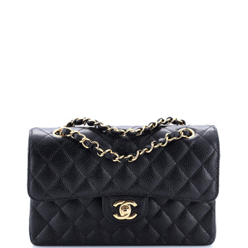 Chanel Classic Double Flap Bag Quilted Caviar Small