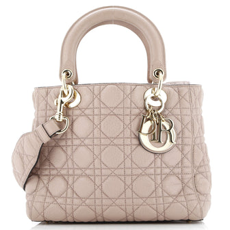 Christian Dior Lady Dior Bag Cannage Quilt Grained Calfskin Medium