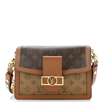 Louis Vuitton Dauphine Shoulder Bag Reverse Monogram Canvas MM
