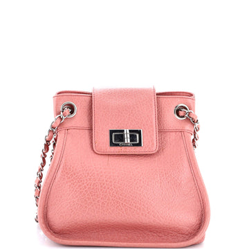 Chanel Mademoiselle Lock Accordion Shoulder Bag Leather Small