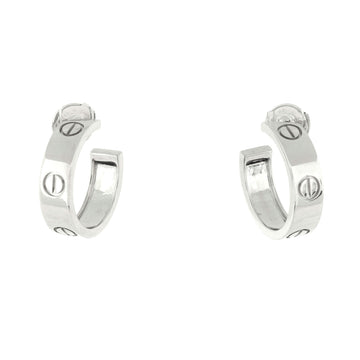 Cartier Love Hoop Earrings 18K White Gold 5.5mm