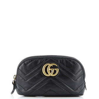 Gucci GG Marmont Cosmetic Case Matelasse Leather Medium
