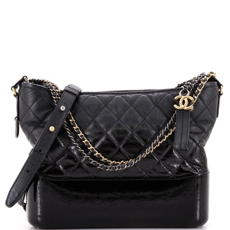 Chanel Gabrielle Hobo Quilted Goatskin and Patent Medium