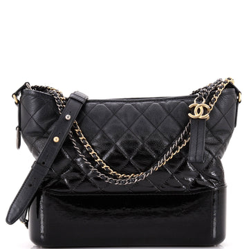 Chanel Gabrielle Hobo Quilted Goatskin and Patent Medium