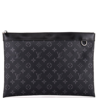 Louis Vuitton Discovery Pochette Monogram Eclipse Canvas GM