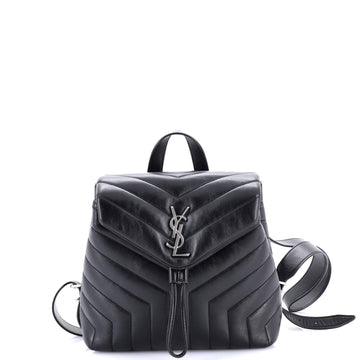 Saint Laurent LouLou Backpack Matelasse Chevron Leather Small