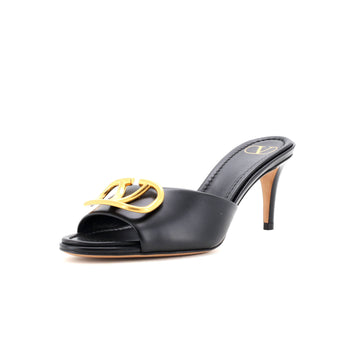 Valentino Garavani Women's VLogo Heeled Slide Sandals Leather