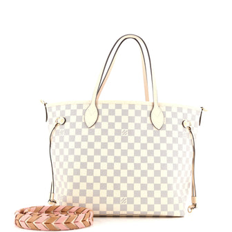 Louis Vuitton Neverfull NM Tote Damier with Braided Detail MM