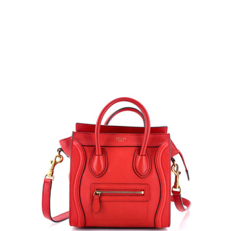 Celine Luggage Bag Grainy Leather Nano