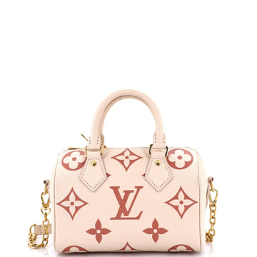 Louis Vuitton Speedy Bandouliere Bag Bicolor Monogram Empreinte Giant 20